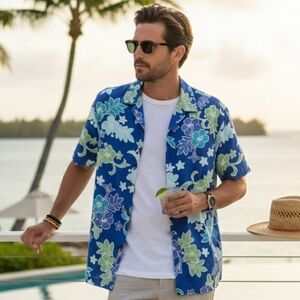 Hilo Hattie XL Vintage 90s Dadcore Eclectic Tropical Floral Beach Hawaiian Shirt